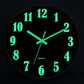JoFomp Glow In The Dark Clock, 12 Inch Modern Silent Non Ticking Wall Clocks Battery Operated, Night Light Wall Clock For Living Room Decor, Wall Clock Decorative For Kitchen Bedroom (Green),