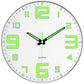 JoFomp Modern Night Light Wall Clock, 12 Inch Silent Non-Ticking Clock With Glow In The Dark Function, Battery Operate Lighted Wall Clock For Living Room Kitchen Bedroom Decor (White),