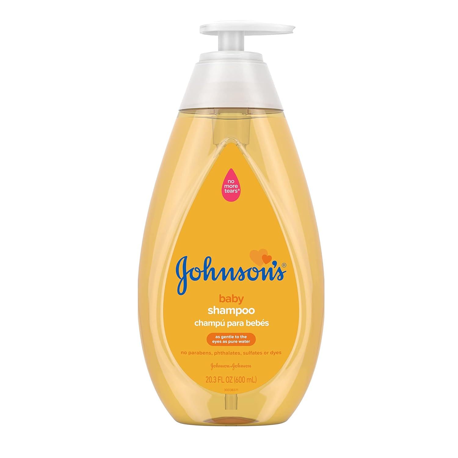Johnson's Baby Shampoo With Tear-Free Formula, Shampoo For Baby's Delicate Scalp And Skin, Gently Washes Away Dirt And Germs, Paraben-, Phthalate-, Sulfate- And Dye-Free, 20.3 Fl. Oz,