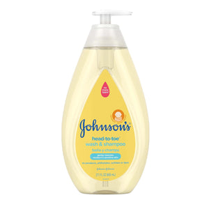 Johnson's Head-to-Toe Gentle Tear-Free Baby And Newborn Wash And Shampoo, Sulfate-, Paraben- Phthalate- And Dye-Free, Hypoallergenic Wash For Sensitive Skin And Hair, 27.1 Fl. Oz,