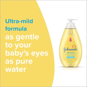 Johnson's Head-to-Toe Gentle Tear-Free Baby And Newborn Wash And Shampoo, Sulfate-, Paraben- Phthalate- And Dye-Free, Hypoallergenic Wash For Sensitive Skin And Hair, 27.1 Fl. Oz,
