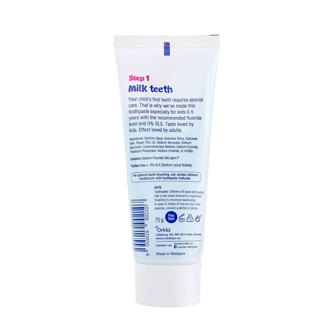 Jordan Kids Step 1 Toothpaste For 0-5 Years 75g,9555019002107