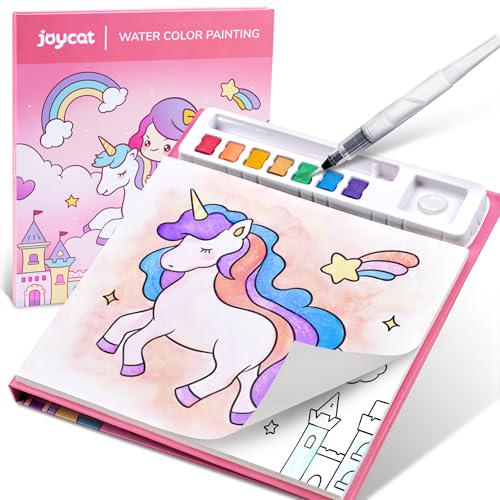 JoyCat Watercolor Painting Book for Toddlers Unicorn Theme for Ages 3 to 8 Craft Activity Gift