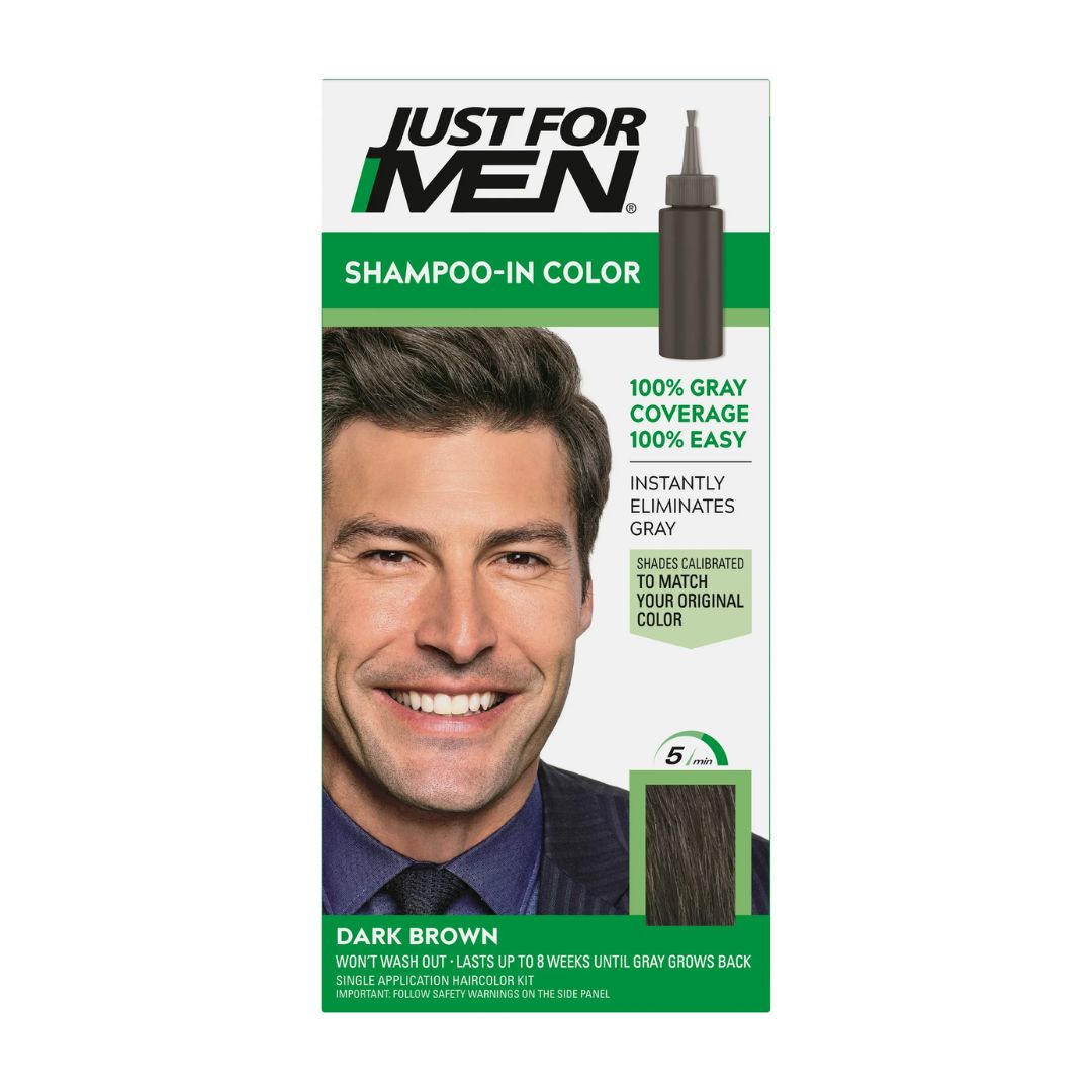 Just For Men H-45 Dark Brown Shampoo-In Hair Color,5010934001856,