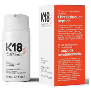 K18 Leave-In Molecular Hair Mask, Repairs Dry Or Damaged Hair, Reverse Hair Damage From Bleach, Color, Chemical Services And Heat