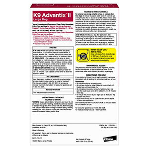 K9 Advantix II Flea Tick and Mosquito Treatment for Large Dogs 21–55 lbs 6 Month Vet Recommended Topical Supply