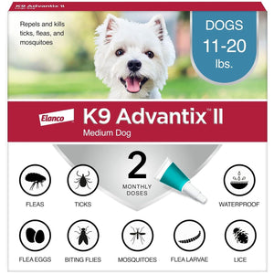 K9 Advantix II Flea and Tick Prevention for Dogs 11–20 lbs Vet Approved 2 Month