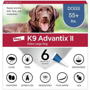 K9 Advantix II XL, 6?Month Flea, Tick & Mosquito Treatment, Dogs Over 55?lb, Vet?Recommended Spot?On