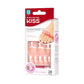 KISS KISS Everlasting French Pedicure Kit, Chip-Free Glue-On Fake Toenails, Real Short Length, Style Limitless , Flexi-Fit Technology, Pink Gel Nail Glue, Mini File, Manicure Stick And 24 False Toenails
