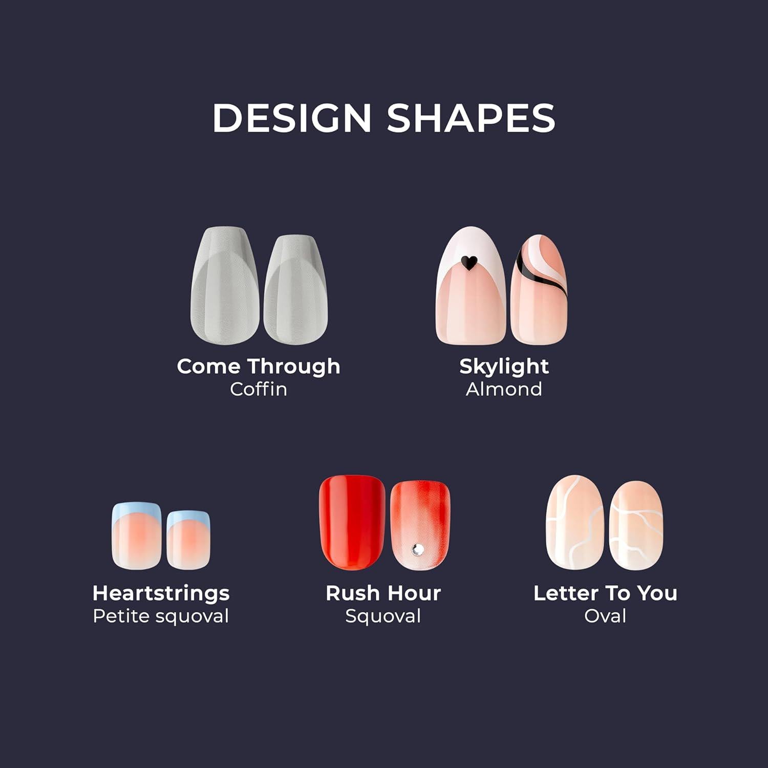 KISS ImPRESS No Glue Mani Press On Nails, Design, 'Evanesce', Beige, Short Size, Oval Shape, Includes 30 Nails, Prep Pad, Instructions Sheet, 1 Manicure Stick, 1 Mini File,