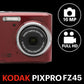 KODAK PIXPRO Friendly Zoom FZ45-RD 16MP Digital Camera With 4X Optical Zoom 27mm Wide Angle And 2.7 LCD Screen (Red),819900014044