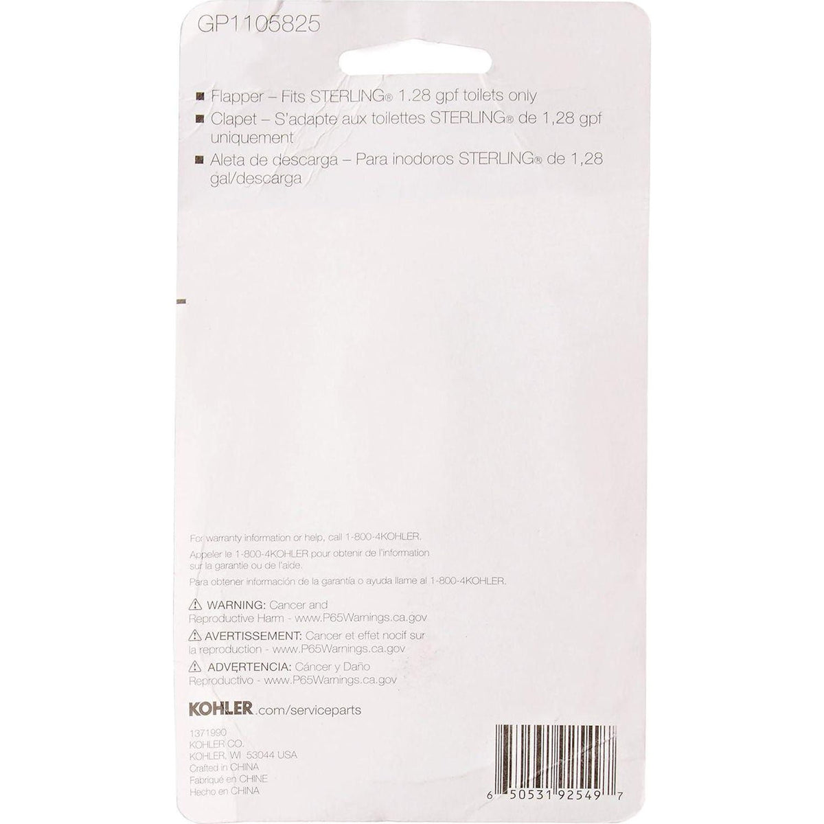KOHLER GP1105825 Flapper With Float Kit,650531925497