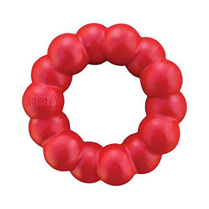 KONG Ring Dog Toy Natural Rubber Chew Ring Supports Dental Health Small Medium Breeds