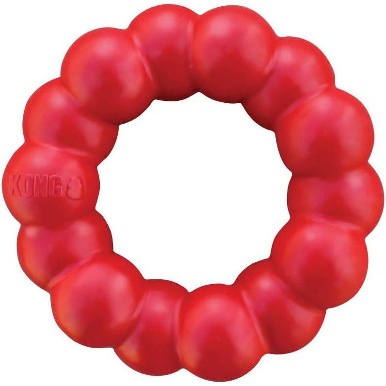 KONG Ring Rubber Chew Toy for Medium Large Dogs Supports Dental Health and Natural Chewing Habits