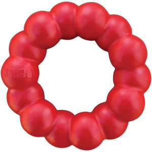 KONG Ring Rubber Chew Toy for Medium Large Dogs Supports Dental Health and Natural Chewing Habits