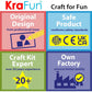 Krafun My First Sewing Kit for Kids with 7 DIY Plush Projects Arts and Crafts Gift for Boys and Girls