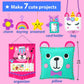 Krafun My First Sewing Kit for Kids with 7 DIY Plush Projects Arts and Crafts Gift for Boys and Girls