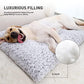 Ksiia Deluxe Plush Dog Bed 41 x 27 Inch Gray Anti Slip Kennel Pad for All Dog Sizes