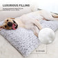 Ksiia Washable Plush Dog Bed, 35x23", Anti-Slip Crate Pad Mat for Small to Jumbo Dogs, Gray