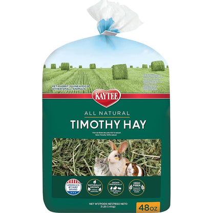 Kaytee All Natural Timothy Hay for Rabbits Guinea Pigs and Small Animals 3 lb Bag