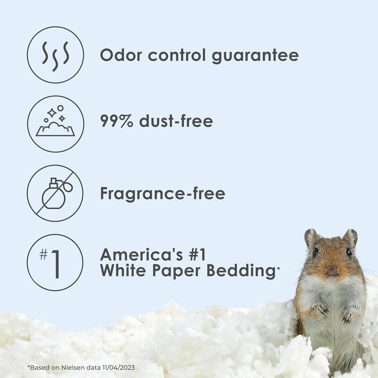 Kaytee Clean And Cozy White Paper Bedding, Made For Small Animals, 49.2 Liters,
