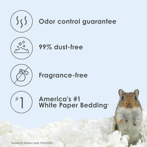 Kaytee Clean And Cozy White Paper Bedding, Made For Small Animals, 49.2 Liters,
