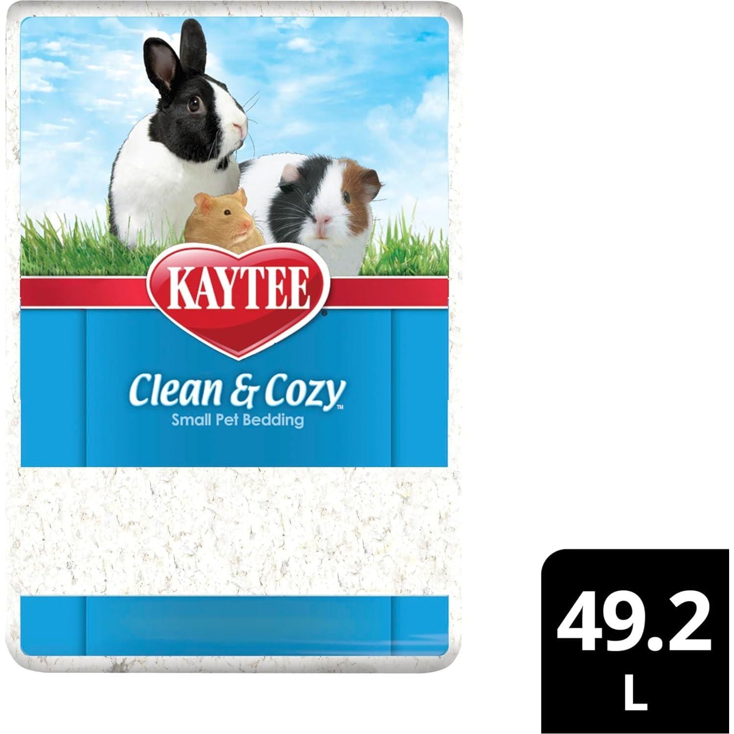 Kaytee Clean And Cozy White Paper Bedding, Made For Small Animals, 49.2 Liters,