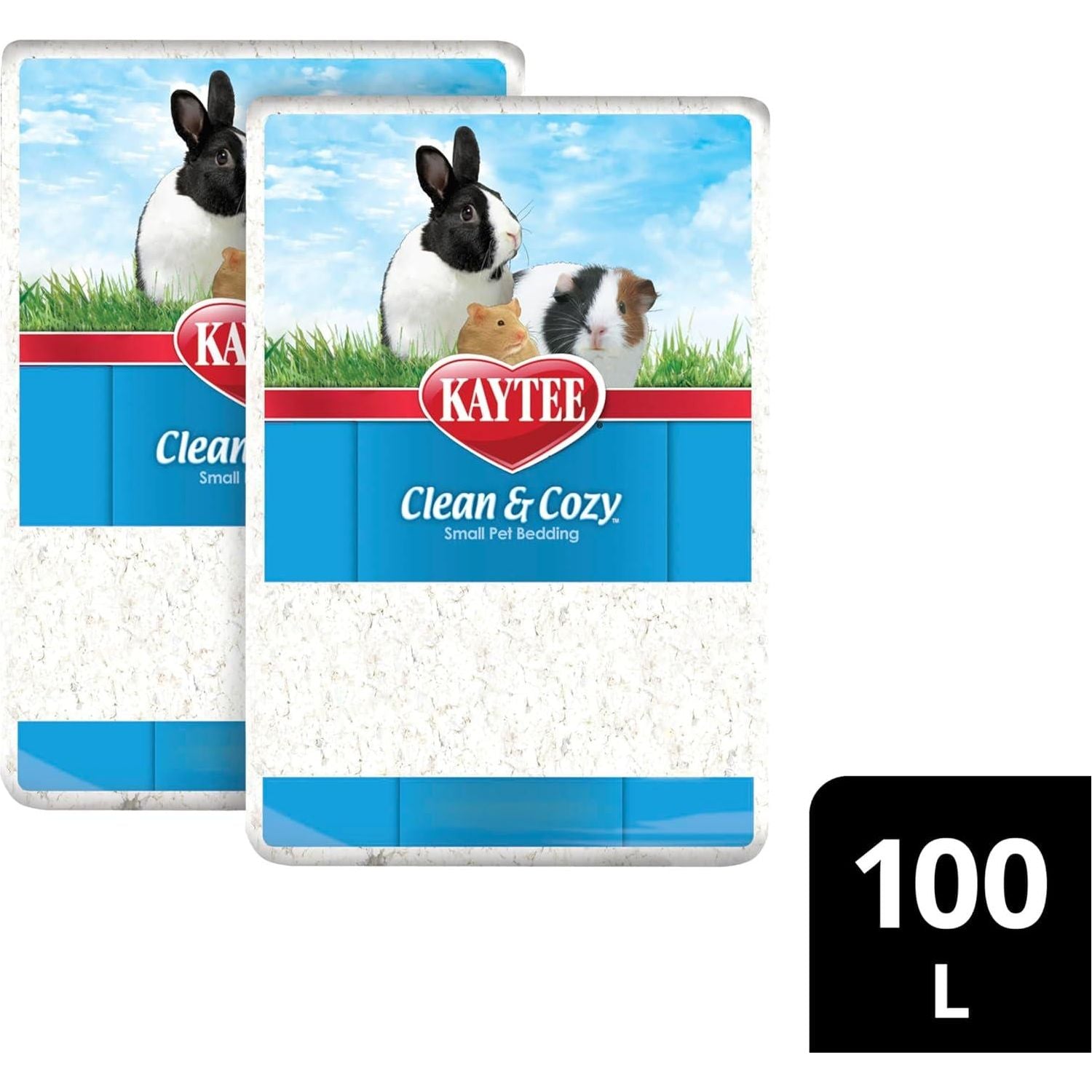 Kaytee Clean And Cozy White Paper Bedding, Made For Small Animals, 100 Liters, Pack Of 2,071859006109