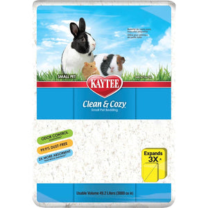 Kaytee Clean And Cozy White Paper Bedding, Made For Small Animals, 49.2 Liters,