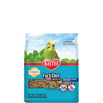 Kaytee Forti-Diet Pro Health Parakeet Food 2 lb Bag for Birds