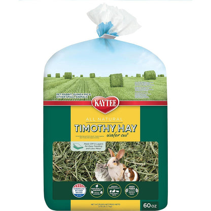 Kaytee Wafer Cut Timothy Hay, 60 oz, All Natural Hay for Guinea Pigs, Rabbits & Small Pets