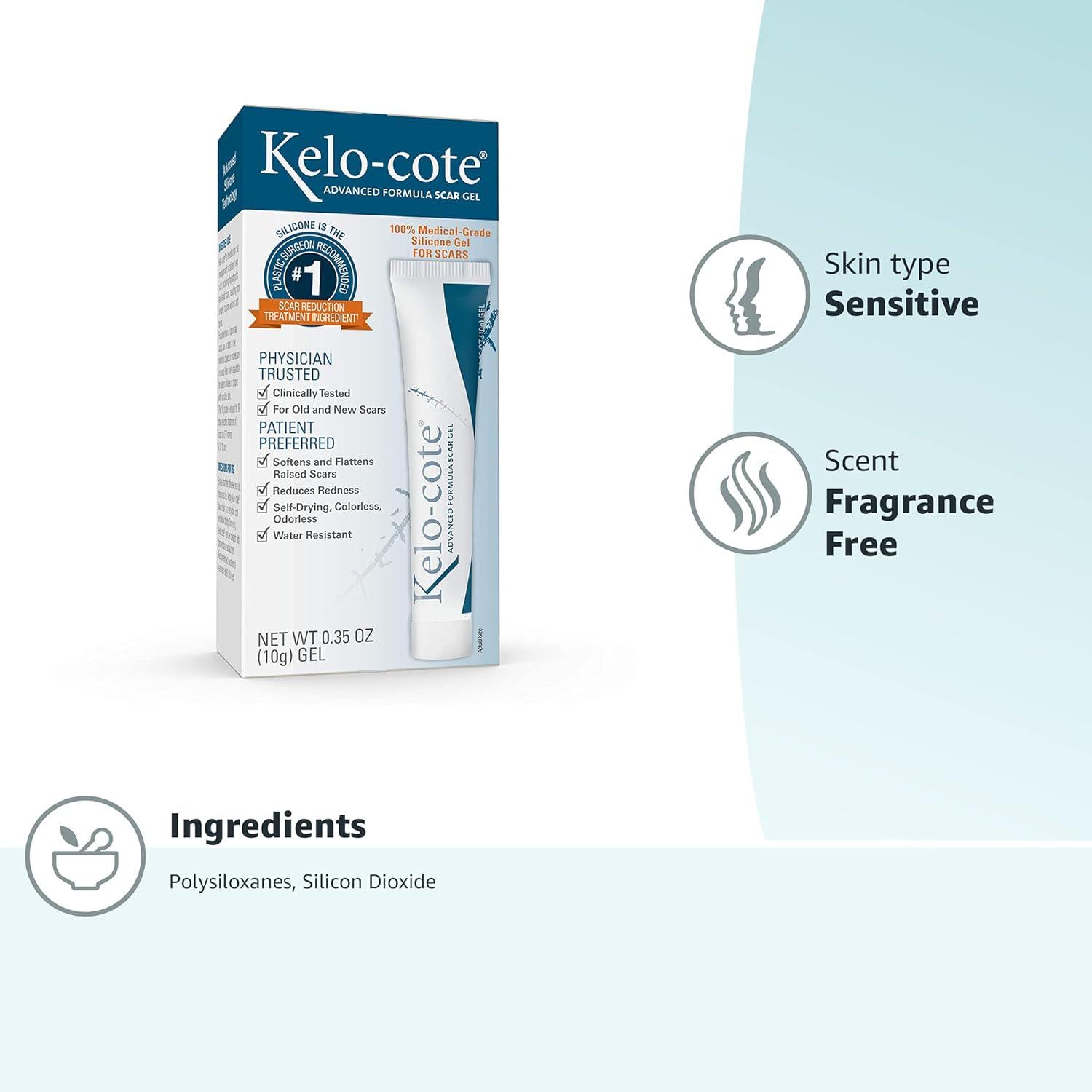 Kelo-cote Advanced Formula Scar Gel, 10 Gram,