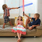 Kenpora Light Sabers for Kids, 2-in-1 Expandable Swords with FX Sound, Birthday/Halloween Galaxy Warrior Toy Set