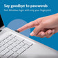 Kensington VeriMark Gen1 USB-A Fingerprint Key Reader - Windows Hello, Anti-Spoofing (K67977WW),