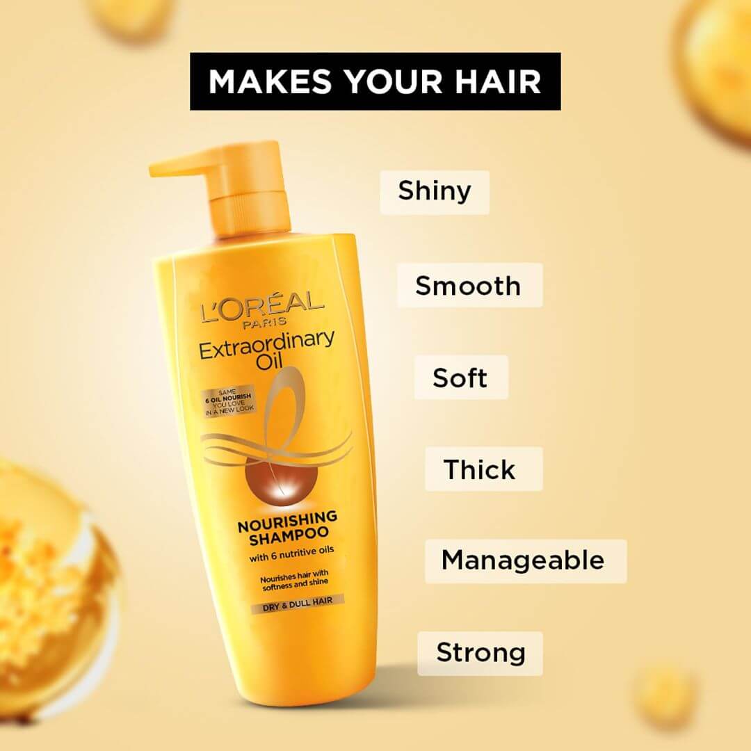 L'Oreal Paris Extraordinary Oil Nourishing Shampoo For Dry & Dull Hair 650ml,8901526103430