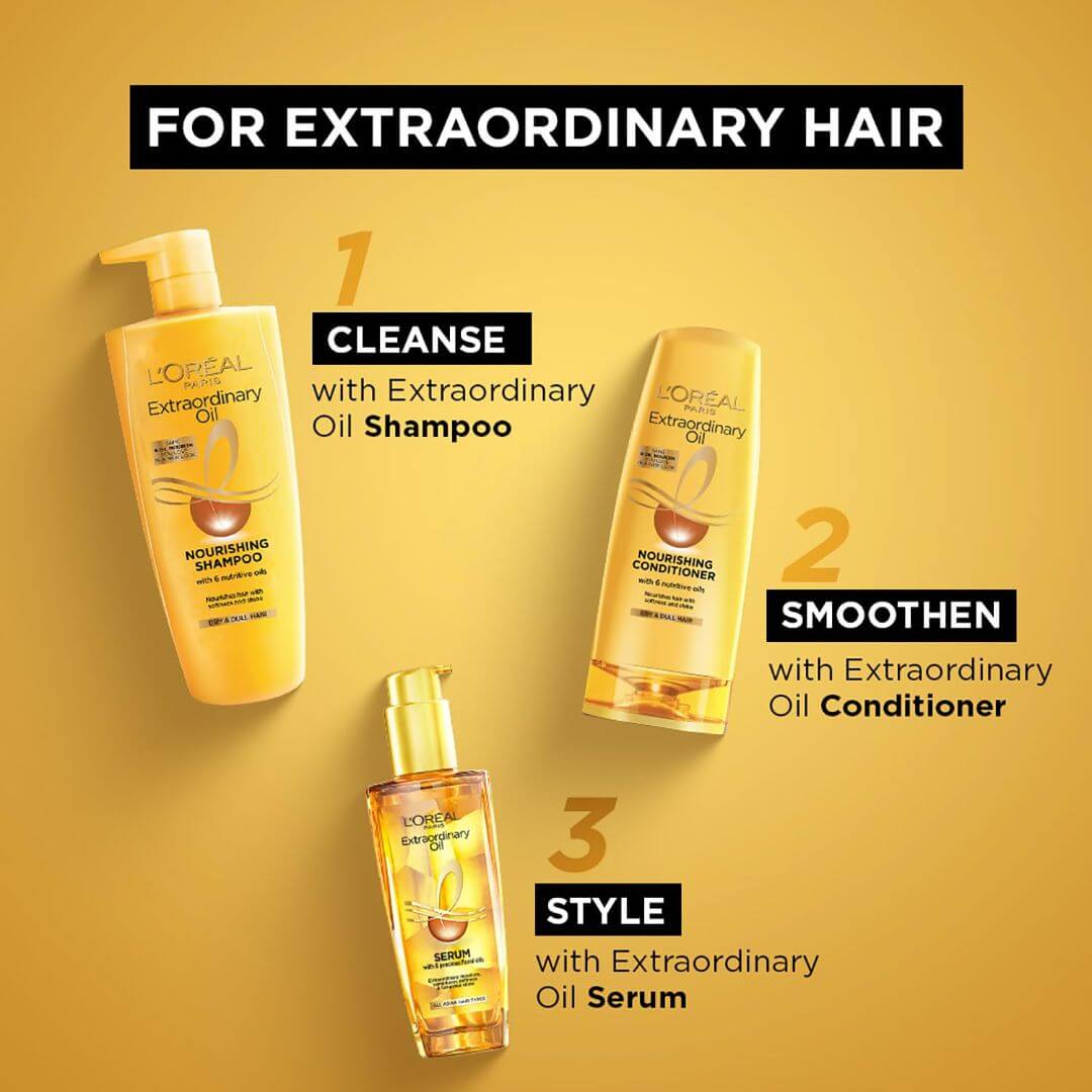 L'Oreal Paris Extraordinary Oil Nourishing Shampoo For Dry & Dull Hair 650ml,8901526103430