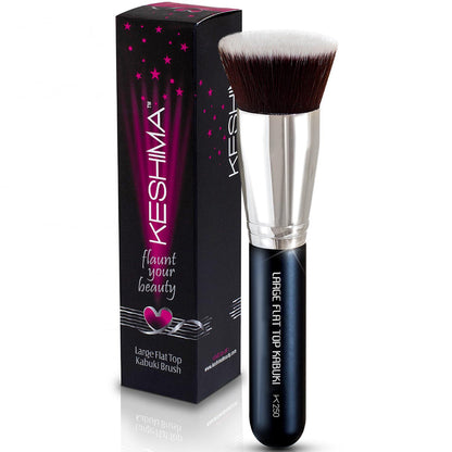 KESHIMA Keshima Large Flat Top Kabuki Foundation Brush - Premium Makeup Brush For Liquid, Cream, And Powder - Buffing, Blending, And Face - 1.6 Top Diameter