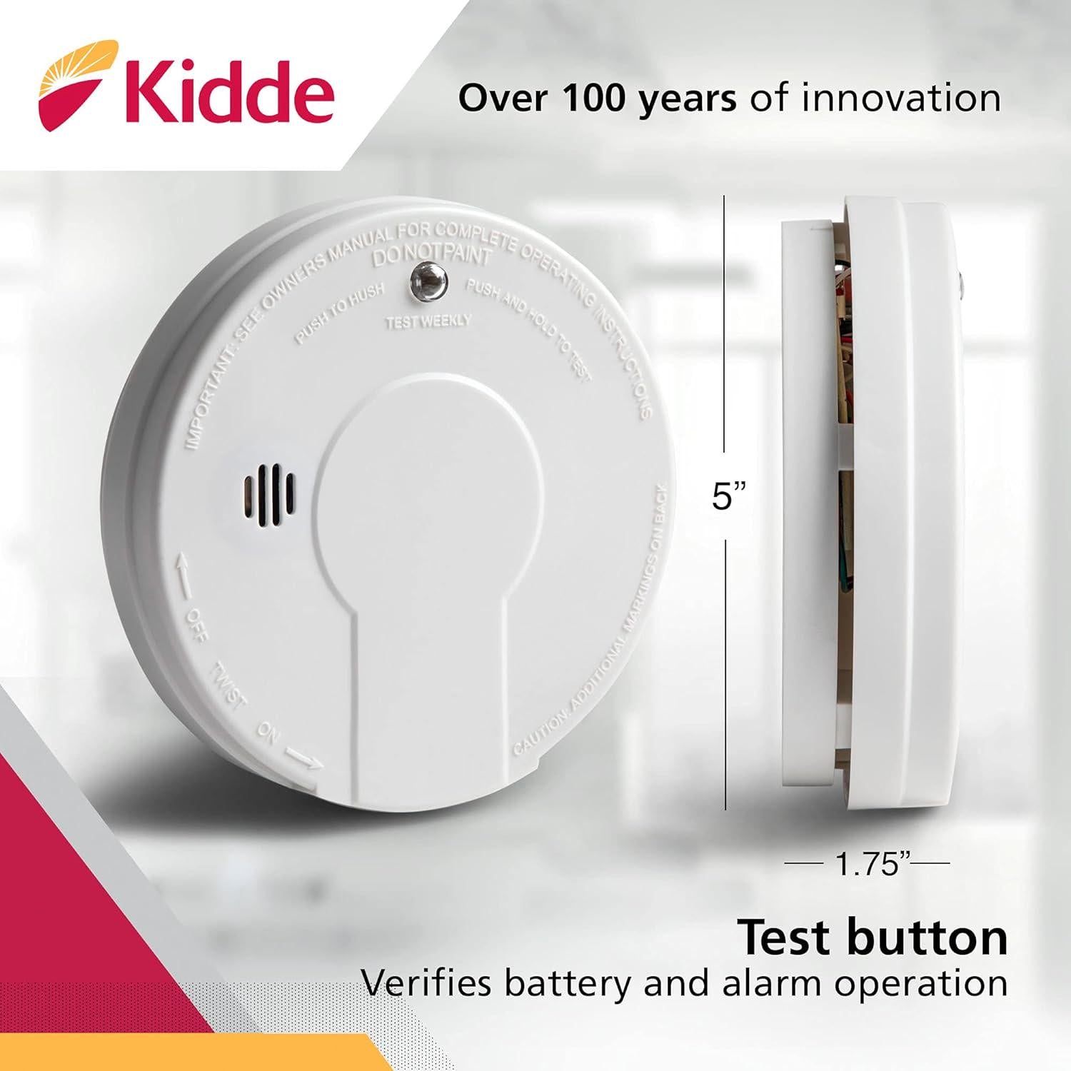Kidde Smoke Detector, 9-Volt Battery Operated, Ionization Smoke Alarm, Battery Included,047871260515