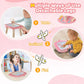 Kikidex Magnetic Drawing Board Soft Pink Doodle Pad for Toddler Girls Ages 1 to 3 Educational Birthday Gift
