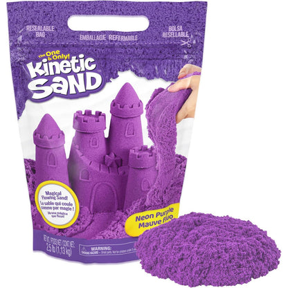 Kinetic Sand 2.5 lbs Purple Moldable Sensory Sand Toy Resealable Bag for Kids Ages 3+