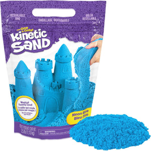 Kinetic Sand Blue Sensory Play Sand 2.5 lb Resealable Bag Moldable Fun for Kids Ages 3 and Up