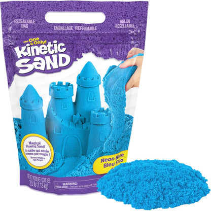 Kinetic Sand Blue Sensory Play Sand 2.5 lb Resealable Bag Moldable Fun for Kids Ages 3 and Up