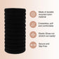 Kitsch Kitsch Nylon Hair Ties For Girls And Women - No Snag, Pain-free Hair Ties No Damage Ideal For Ponytails, Updos And Braids, 12pcs Black
