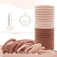 Kitsch Kitsch Nylon Hair Ties For Girls And Women - No Snag, Pain-free Hair Ties No Damage Rubber Bands Ideal For Ponytails, Updos And Braids, 20pcs Blush