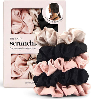 Kitsch Kitsch Satin Scrunchies For Women - No Crease Hair Ties For Girls | Scrunchies For All Hair Types And Textures, Perfect For Day Or Night - 5 Pcs, Assorted