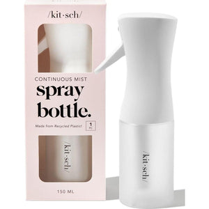 Kitsch Kitsch Spray Bottle For Hair - Continuous Water Mister With Ultra Fine Mist For Hairstyling, Barbers, Salons, Plants, Versatile Spray Bottles For Cleaning - Made From Recycled Plastic - White, 5 Oz