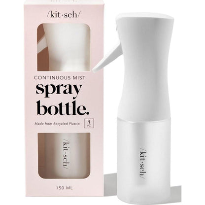 Kitsch Kitsch Spray Bottle For Hair - Continuous Water Mister With Ultra Fine Mist For Hairstyling, Barbers, Salons, Plants, Versatile Spray Bottles For Cleaning - Made From Recycled Plastic - White, 5 Oz