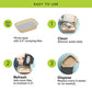 Kitty Sift Disposable Cat Litter Boxes, 6-Pack, Sustainable, Easy Clean, Large Size