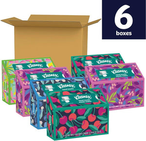 Kleenex Disposable Paper Hand Towels, 6 Boxes, 60 Tissues per Box, 360 Total Tissues, Packaging May Vary