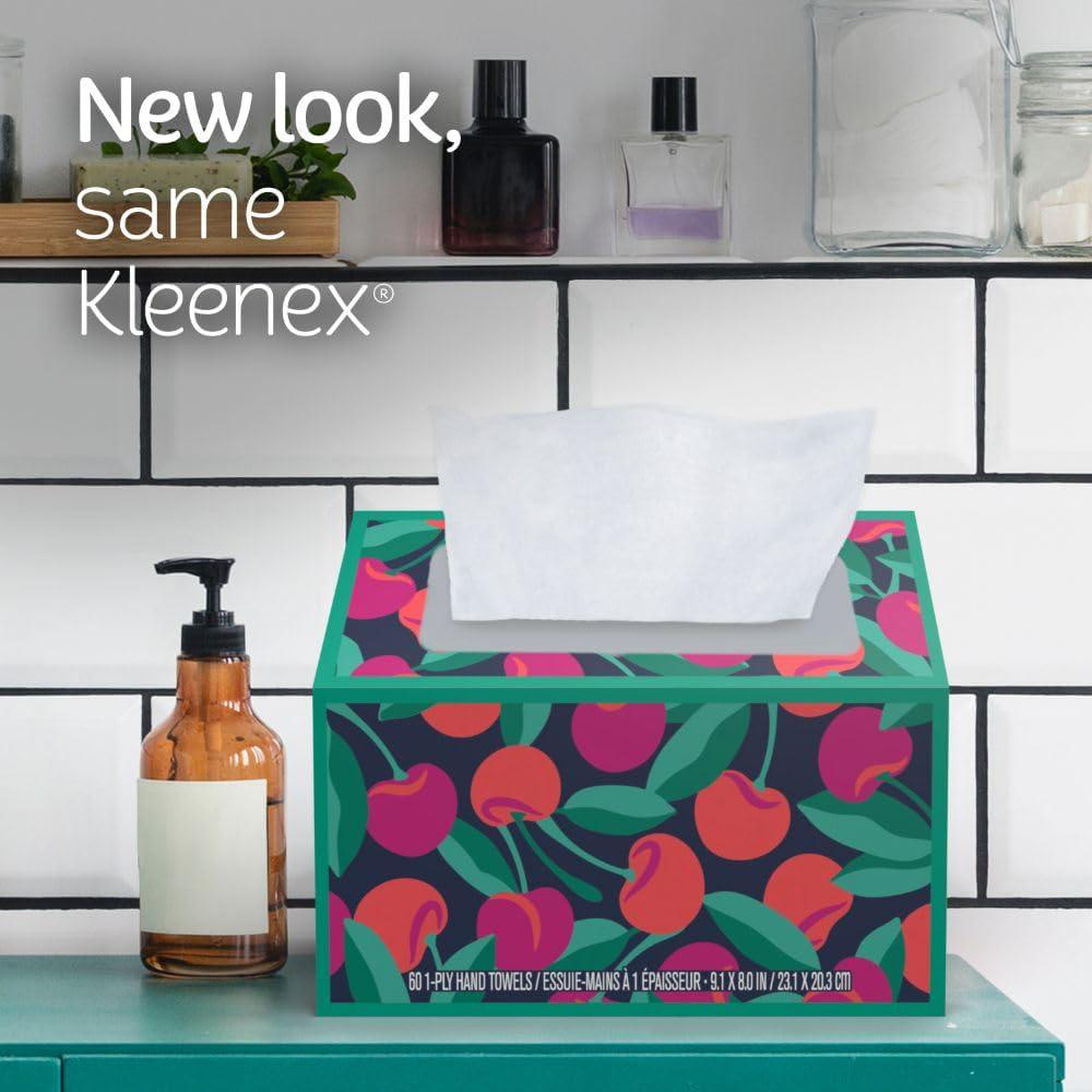Kleenex Disposable Paper Hand Towels, 6 Boxes, 60 Tissues per Box, 360 Total Tissues, Packaging May Vary